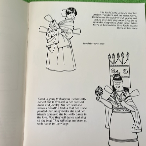 Kachi A Hopi Girl Paper Doll Book To Read, Color and Cut by Jan Mike - Picture 4 of 12